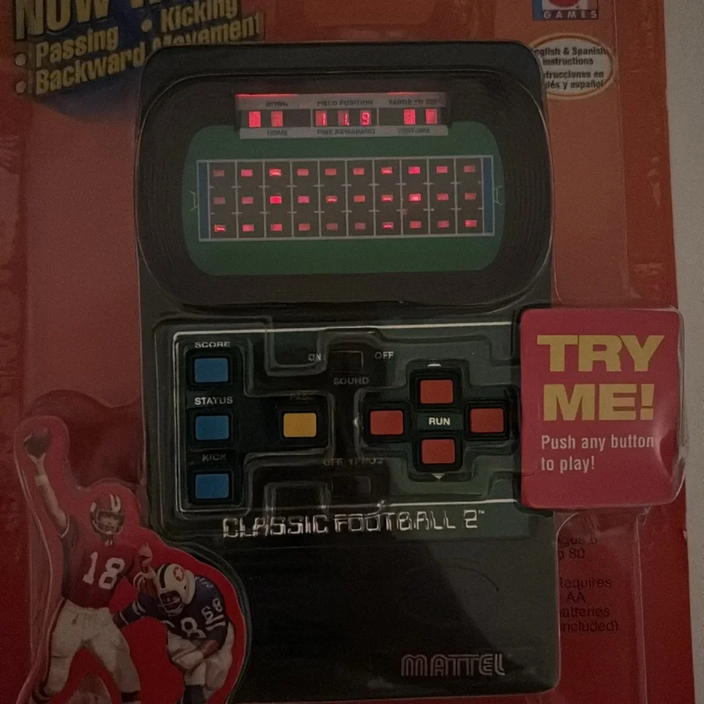 Mattel Classic Football 2 Game WORKING CONDITION